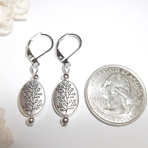 Earrings, Earrings, Earrings, Earrings, Minimalist Earrings, Silver Earring D345 - Picture 2 of 6